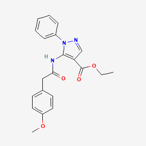 ethyl 5-{[(4-methoxyphenyl)acetyl]amino}-1-phenyl-1H-pyrazole-4-carboxylate