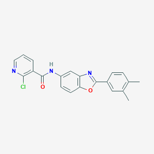 B365262 2-chloro-N-[2-(3,4-dimethylphenyl)-1,3-benzoxazol-5-yl]nicotinamide CAS No. 530148-19-7