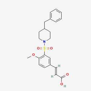 (E)-3-[3-(4-benzylpiperidin-1-yl)sulfonyl-4-methoxyphenyl]prop-2-enoic acid