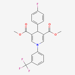 3,5-DIMETHYL 4-(4-FLUOROPHENYL)-1-[3-(TRIFLUOROMETHYL)PHENYL]-1,4-DIHYDROPYRIDINE-3,5-DICARBOXYLATE