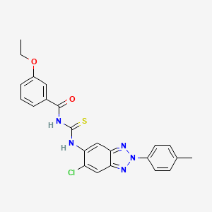 N-[[6-chloro-2-(4-methylphenyl)benzotriazol-5-yl]carbamothioyl]-3-ethoxybenzamide