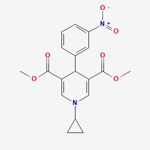 3,5-DIMETHYL 1-CYCLOPROPYL-4-(3-NITROPHENYL)-1,4-DIHYDROPYRIDINE-3,5-DICARBOXYLATE