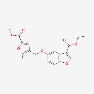 ethyl 5-{[5-(methoxycarbonyl)-2-methyl-3-furyl]methoxy}-2-methyl-1-benzofuran-3-carboxylate