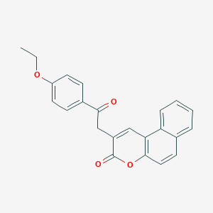 molecular formula C23H18O4 B3652659 2-[2-(4-ethoxyphenyl)-2-oxoethyl]-3H-benzo[f]chromen-3-one 