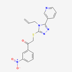 2-{[4-allyl-5-(3-pyridinyl)-4H-1,2,4-triazol-3-yl]thio}-1-(3-nitrophenyl)ethanone