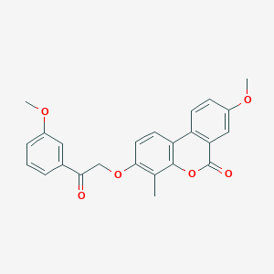 8-methoxy-3-[2-(3-methoxyphenyl)-2-oxoethoxy]-4-methyl-6H-benzo[c]chromen-6-one