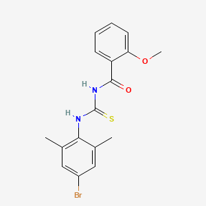 molecular formula C17H17BrN2O2S B3652721 N-[(4-bromo-2,6-dimethylphenyl)carbamothioyl]-2-methoxybenzamide 