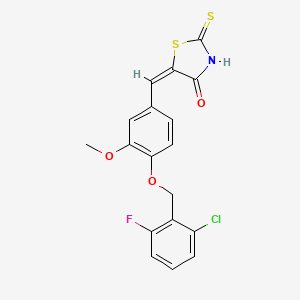 5-{4-[(2-chloro-6-fluorobenzyl)oxy]-3-methoxybenzylidene}-2-thioxo-1,3-thiazolidin-4-one