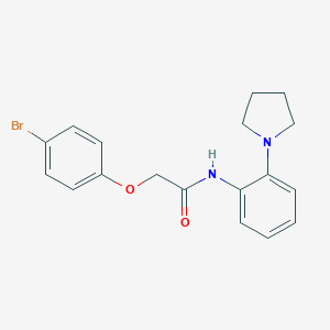 molecular formula C18H19BrN2O2 B365273 2-(4-bromophenoxy)-N-[2-(1-pyrrolidinyl)phenyl]acetamide CAS No. 532950-96-2