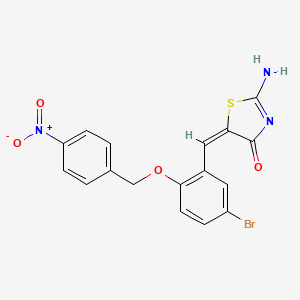 5-{5-bromo-2-[(4-nitrobenzyl)oxy]benzylidene}-2-imino-1,3-thiazolidin-4-one