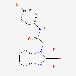 N-(4-bromophenyl)-2-[2-(trifluoromethyl)benzimidazol-1-yl]acetamide