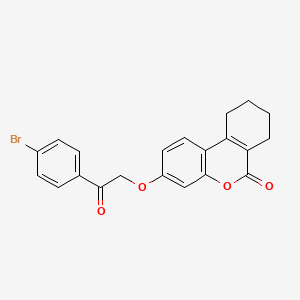 molecular formula C21H17BrO4 B3652749 3-[2-(4-bromophenyl)-2-oxoethoxy]-7,8,9,10-tetrahydro-6H-benzo[c]chromen-6-one 