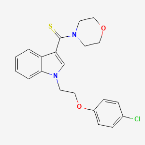 1-[2-(4-CHLOROPHENOXY)ETHYL]-3-(MORPHOLINE-4-CARBOTHIOYL)-1H-INDOLE