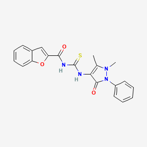 N-{[(1,5-dimethyl-3-oxo-2-phenyl-2,3-dihydro-1H-pyrazol-4-yl)amino]carbonothioyl}-1-benzofuran-2-carboxamide