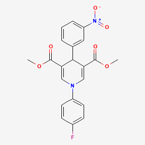 Dimethyl 1-(4-fluorophenyl)-4-(3-nitrophenyl)-1,4-dihydropyridine-3,5-dicarboxylate