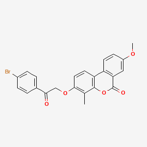 3-[2-(4-bromophenyl)-2-oxoethoxy]-8-methoxy-4-methyl-6H-benzo[c]chromen-6-one