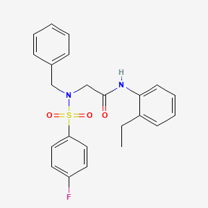 2-(N-benzyl-4-fluorobenzenesulfonamido)-N-(2-ethylphenyl)acetamide