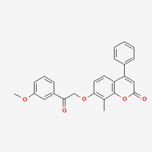 7-[2-(3-methoxyphenyl)-2-oxoethoxy]-8-methyl-4-phenyl-2H-chromen-2-one