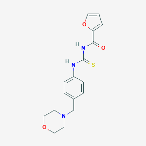 molecular formula C17H19N3O3S B365281 N-[[4-(morpholin-4-ylmethyl)phenyl]carbamothioyl]furan-2-carboxamide CAS No. 638156-62-4
