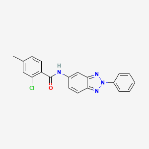 molecular formula C20H15ClN4O B3652816 2-chloro-4-methyl-N-(2-phenylbenzotriazol-5-yl)benzamide 