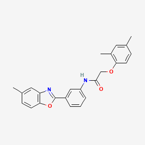 2-(2,4-dimethylphenoxy)-N-[3-(5-methyl-1,3-benzoxazol-2-yl)phenyl]acetamide