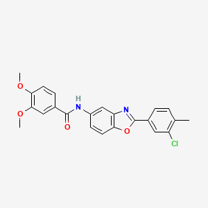 N-[2-(3-chloro-4-methylphenyl)-1,3-benzoxazol-5-yl]-3,4-dimethoxybenzamide