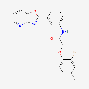 2-(2-bromo-4,6-dimethylphenoxy)-N-[2-methyl-5-([1,3]oxazolo[4,5-b]pyridin-2-yl)phenyl]acetamide