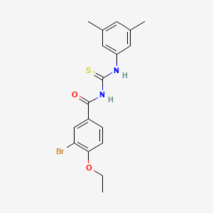 molecular formula C18H19BrN2O2S B3652859 3-bromo-N-[(3,5-dimethylphenyl)carbamothioyl]-4-ethoxybenzamide 