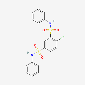 4-chloro-1-N,3-N-diphenylbenzene-1,3-disulfonamide