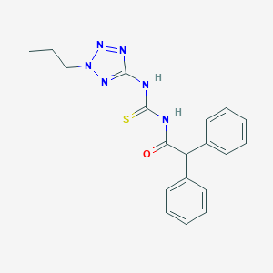 2,2-diphenyl-N-[(2-propyl-2H-tetrazol-5-yl)carbamothioyl]acetamide