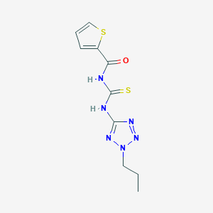 molecular formula C10H12N6OS2 B365293 N-[(2-propyltetrazol-5-yl)carbamothioyl]thiophene-2-carboxamide CAS No. 638147-68-9
