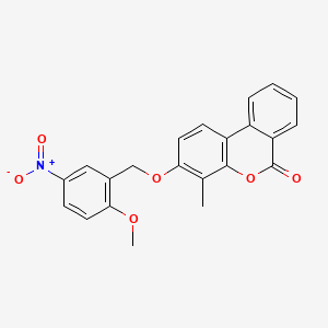 3-[(2-METHOXY-5-NITROPHENYL)METHOXY]-4-METHYL-6H-BENZO[C]CHROMEN-6-ONE