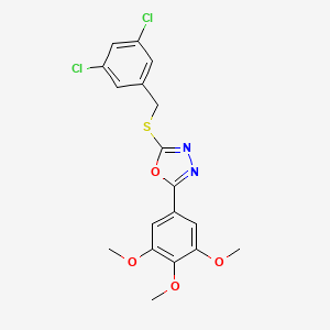 2-[(3,5-dichlorobenzyl)thio]-5-(3,4,5-trimethoxyphenyl)-1,3,4-oxadiazole