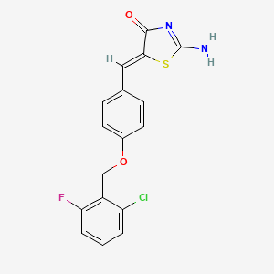 5-{4-[(2-chloro-6-fluorobenzyl)oxy]benzylidene}-2-imino-1,3-thiazolidin-4-one