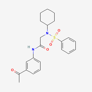 N~1~-(3-acetylphenyl)-N~2~-cyclohexyl-N~2~-(phenylsulfonyl)glycinamide