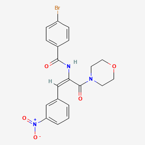 4-bromo-N-[(E)-3-morpholin-4-yl-1-(3-nitrophenyl)-3-oxoprop-1-en-2-yl]benzamide