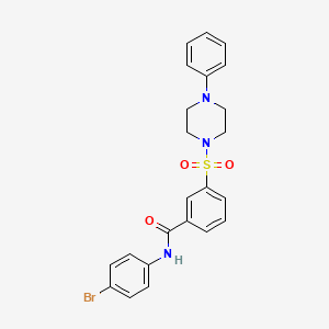 N-(4-bromophenyl)-3-(4-phenylpiperazin-1-yl)sulfonylbenzamide