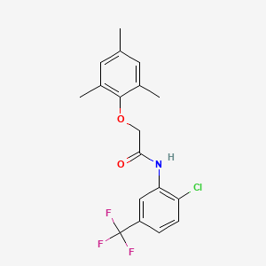 molecular formula C18H17ClF3NO2 B3653021 N-[2-chloro-5-(trifluoromethyl)phenyl]-2-(mesityloxy)acetamide 