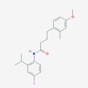 N-[4-iodo-2-(propan-2-yl)phenyl]-4-(4-methoxy-2-methylphenyl)butanamide