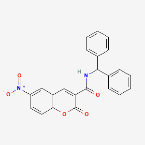 N-(diphenylmethyl)-6-nitro-2-oxo-2H-chromene-3-carboxamide