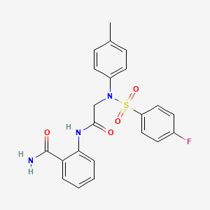 2-{[N-[(4-fluorophenyl)sulfonyl]-N-(4-methylphenyl)glycyl]amino}benzamide