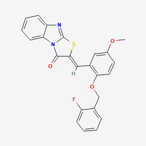 2-{2-[(2-fluorobenzyl)oxy]-5-methoxybenzylidene}[1,3]thiazolo[3,2-a]benzimidazol-3(2H)-one