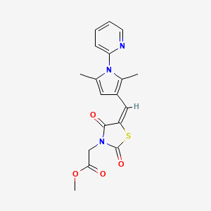 methyl [(5E)-5-{[2,5-dimethyl-1-(pyridin-2-yl)-1H-pyrrol-3-yl]methylidene}-2,4-dioxo-1,3-thiazolidin-3-yl]acetate