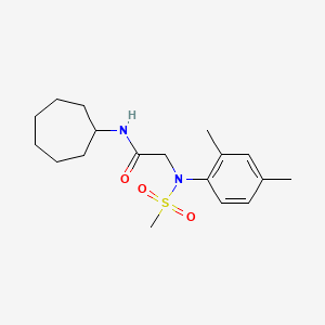 N-cycloheptyl-2-(2,4-dimethyl-N-methylsulfonylanilino)acetamide