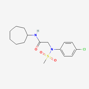 2-(4-chloro-N-methylsulfonylanilino)-N-cycloheptylacetamide