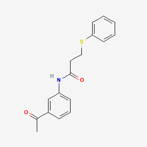 N-(3-acetylphenyl)-3-(phenylsulfanyl)propanamide