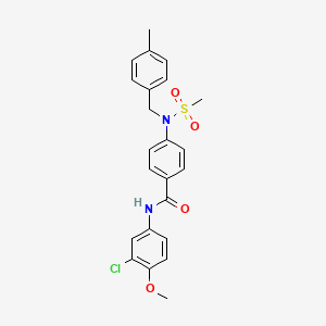 N-(3-chloro-4-methoxyphenyl)-4-[(4-methylbenzyl)(methylsulfonyl)amino]benzamide