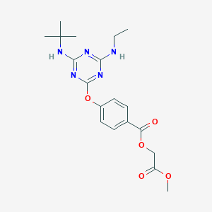 (2-Methoxy-2-oxoethyl) 4-[[4-(tert-butylamino)-6-(ethylamino)-1,3,5-triazin-2-yl]oxy]benzoate