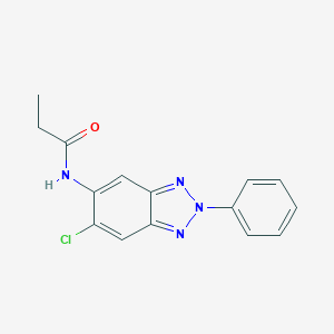 molecular formula C15H13ClN4O B365319 N-(6-chloro-2-phenylbenzotriazol-5-yl)propanamide CAS No. 642429-47-8
