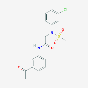 N~1~-(3-acetylphenyl)-N~2~-(3-chlorophenyl)-N~2~-(methylsulfonyl)glycinamide